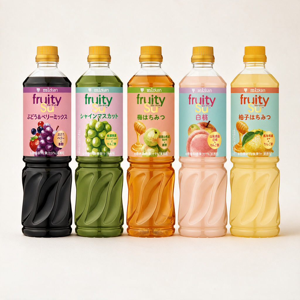 Mizkan Fruities 6x Concentrated Drinking Vinegar 1000ml Made in Japan (5 Flavors)