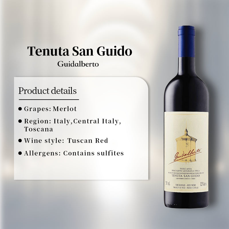 2022 Tenuta San Guido Guidalberto 750ml 14% Central Italy Toscana Merlot Red Wine