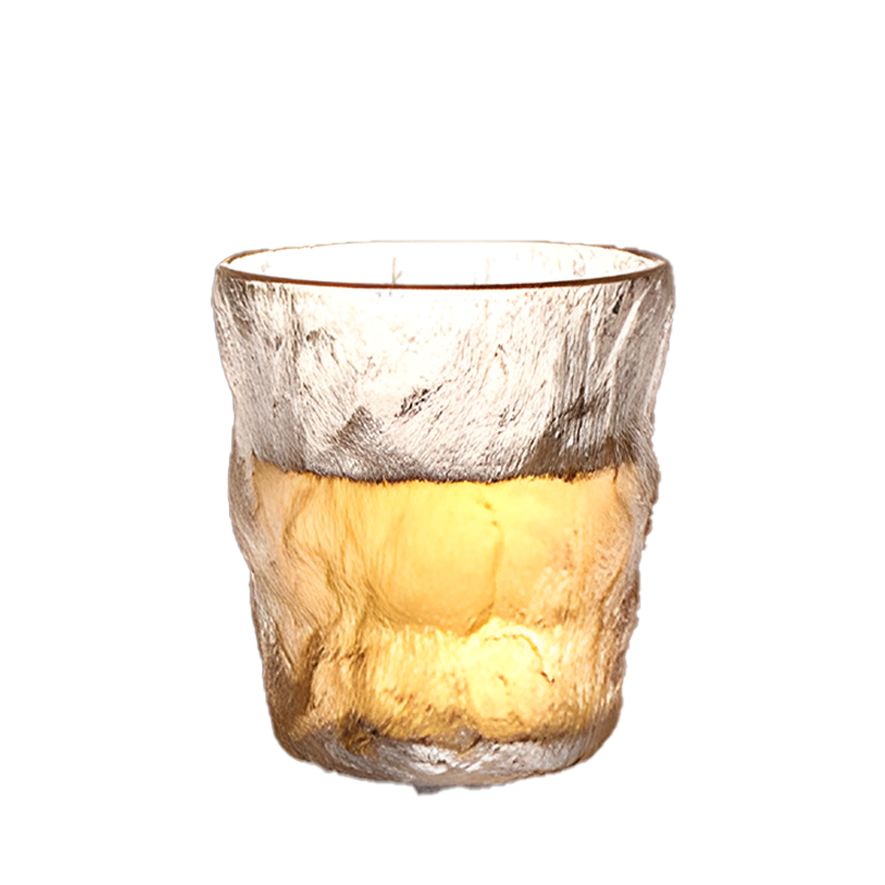 Glacier Glass Cup Gift*Japanese Hammered Glass*Irregular Creative Water Glass* Thick Bottom Whisky