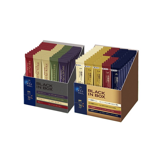 AGF BLACK IN BOX Roasting Assortment Assorted Regional Blend Instant Coffee 50 Sticks Japan Import