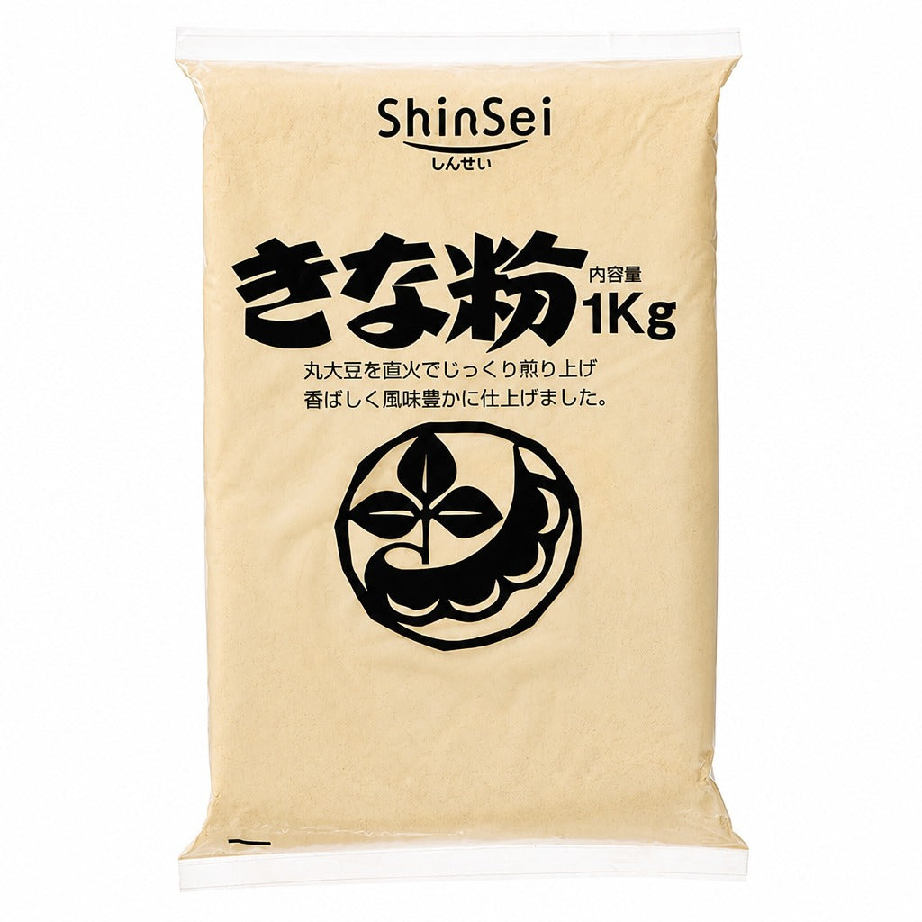 Japan Shinsei Kinako Roasted Soybean Flour 1kg – Japanese Toasted Soybean Powder for Mochi, Latte, Baking & Desserts