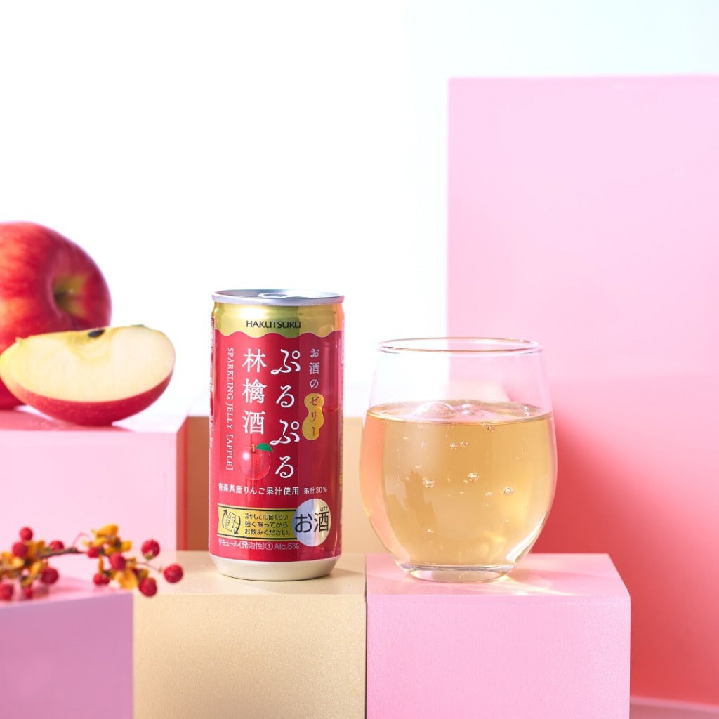 Hakutsuru Puru Puru Sparkling Jelly Sake 190ml 3%Peach Plum Apple Mango Can Japan Import