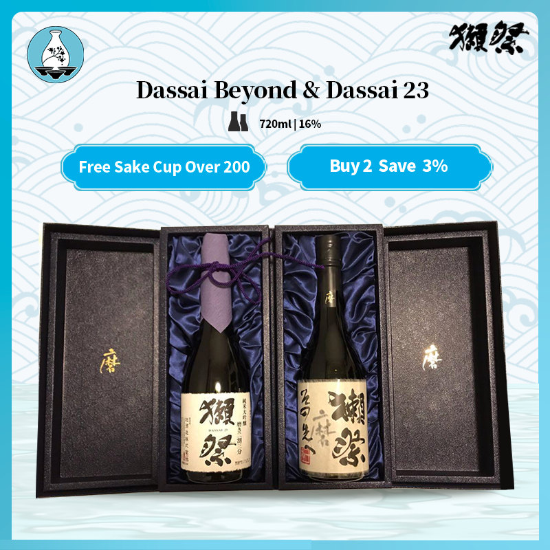 Dassai Beyond Migaki Sonosakihe 720ml 16% & Dassai 23 720ml 16% Junmai Daiginjo Sake with Gift Box