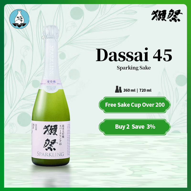 Dassai 45 NIGORI Sparkling Junmai Daiginjo Sake Japanese Sake 360ml/720ml 14%