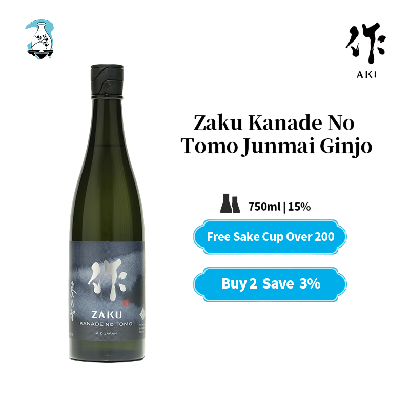 Zaku Kanade No Tomo Junmai Ginjo Japanese Sake 750ml 15%