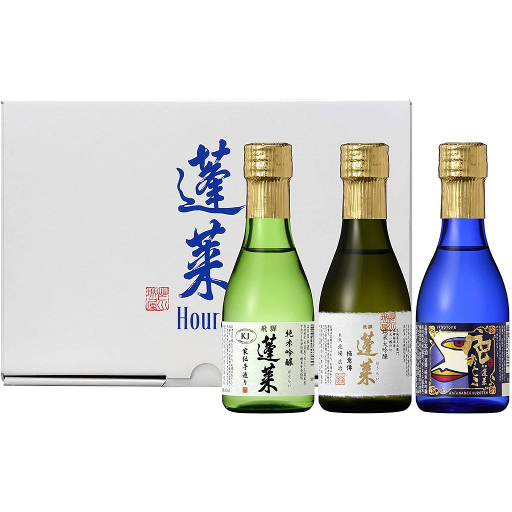 蓬莱清酒礼品套装 180ml x 3 瓶 纯米大吟酿蓬莱极上味わいセット