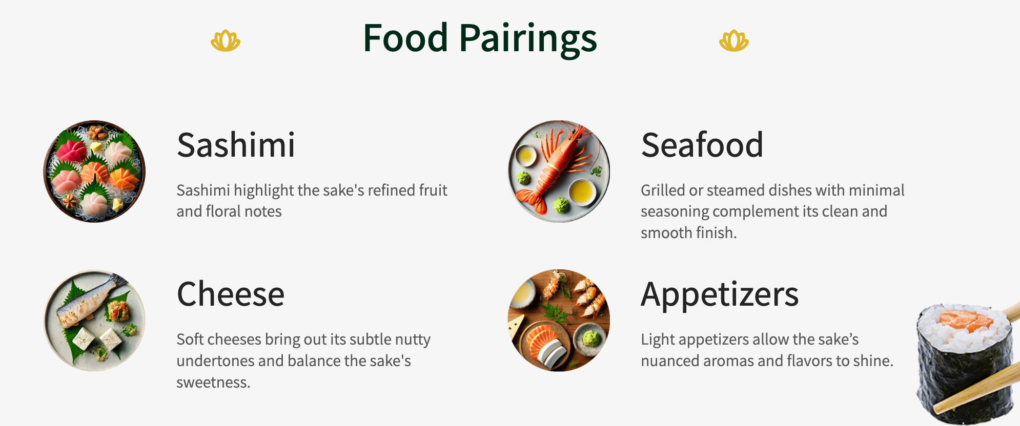 Lesson 7: Food pairing guide