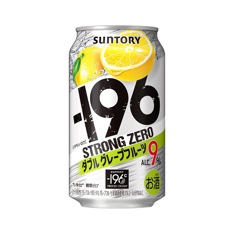 [6 Cans] Suntory -196℃ Strong Zero Double Lemon/ Grapefruit/ Shikuwasa/ Plum 350ml