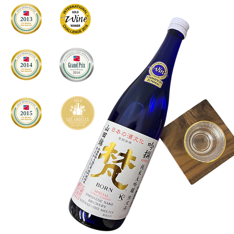 Kato Kichibee Junmai Daiginjyo "Born" Ginsen Gold Muroka Sake 720ml W/ Box -**Champion Wine**梵 吟撰 純米大吟釀