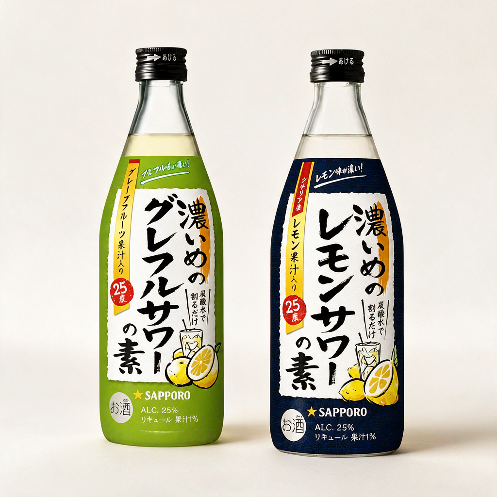Japan Sapporo Koime Lemon Sour Base 500ml 25% ABV – Sicilian Lemon Japanese Chu-Hi Cocktail Mixer