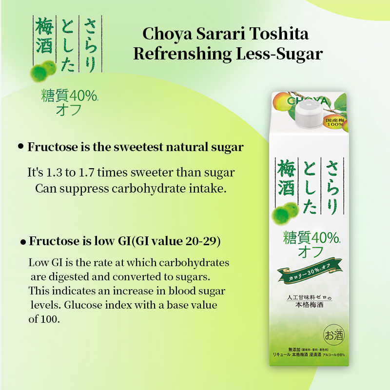 Choya Sarari Toshita Less-Sugar Liqueur 1000ml 8%