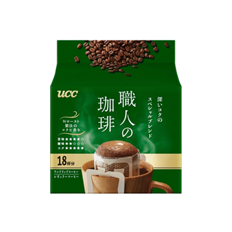 UCC Craftsman's Shokunin Drip Coffee Aroma/Rich/Mild Japan Import 16/18 pcs/Bag 職人の珈琲