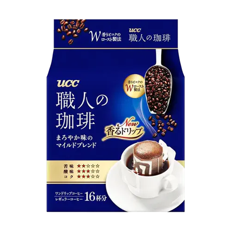 UCC Craftsman's Shokunin Drip Coffee Aroma/Rich/Mild Japan Import 16/18 pcs/Bag 職人の珈琲