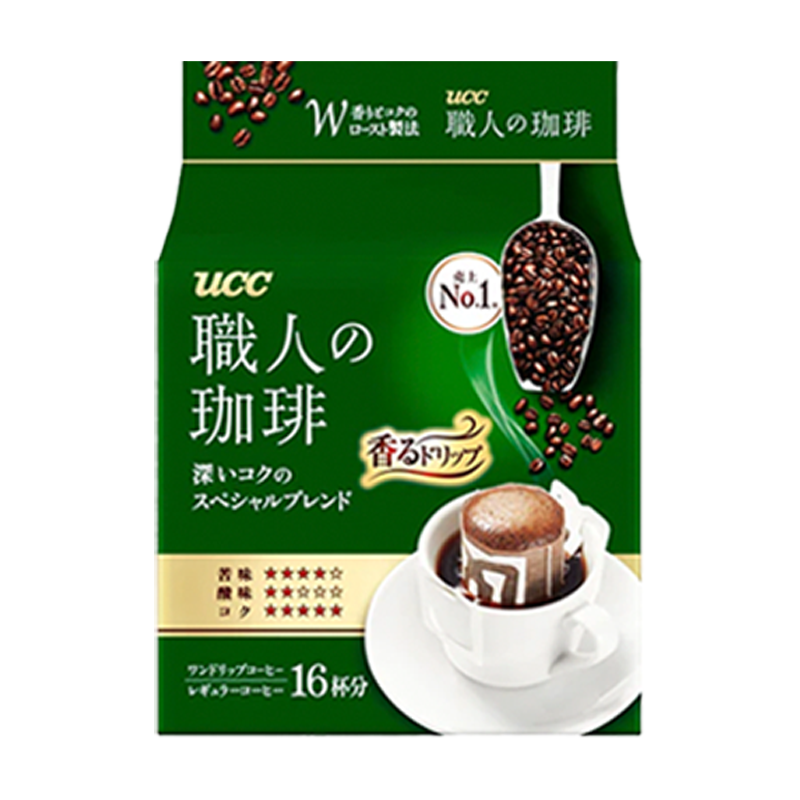 UCC Craftsman's Shokunin Drip Coffee Aroma/Rich/Mild Japan Import 16/18 pcs/Bag 職人の珈琲