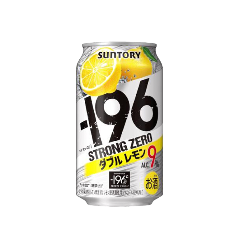 [24 Cans=Carton] Suntory -196 Strong Zero Beer 350ml 9% Lemon Plum Sugar-Free 6% Japan Import