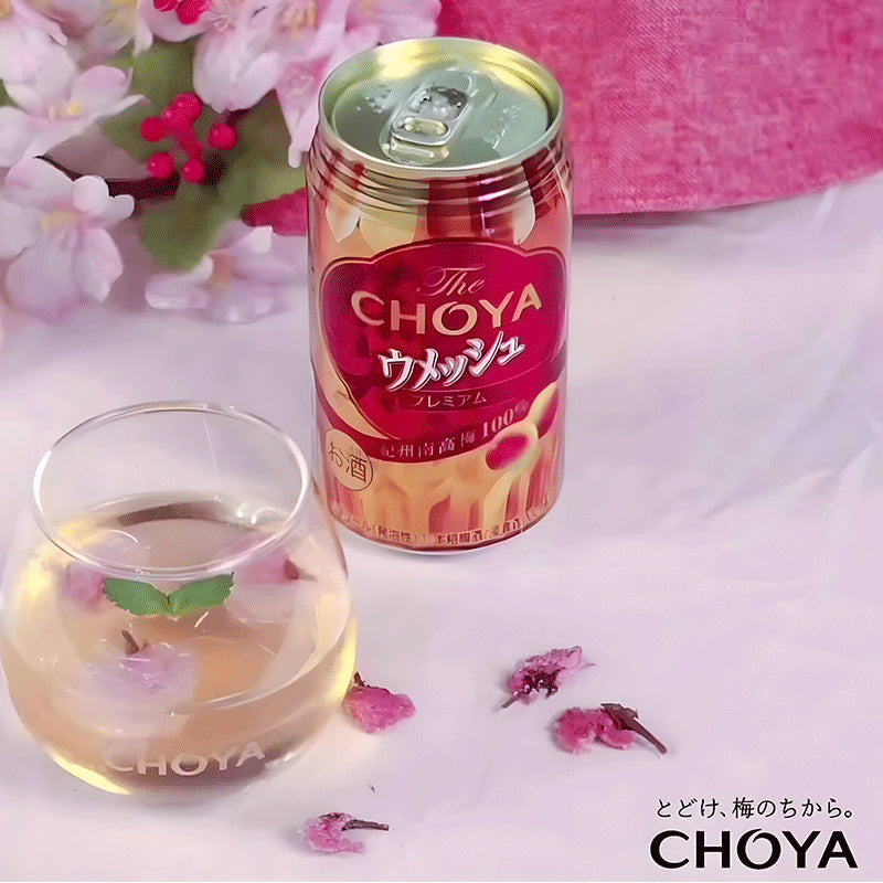 CHOYA Can Plain Sparkling Umeshu Beer 350ml 4% Japan Import