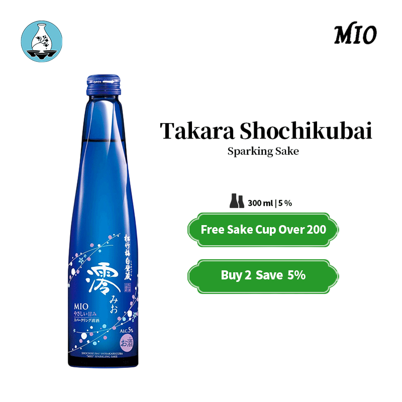 Takara Shochikubai Mio Sparkling Sake 300ml 5%松竹梅白壁蔵 澪