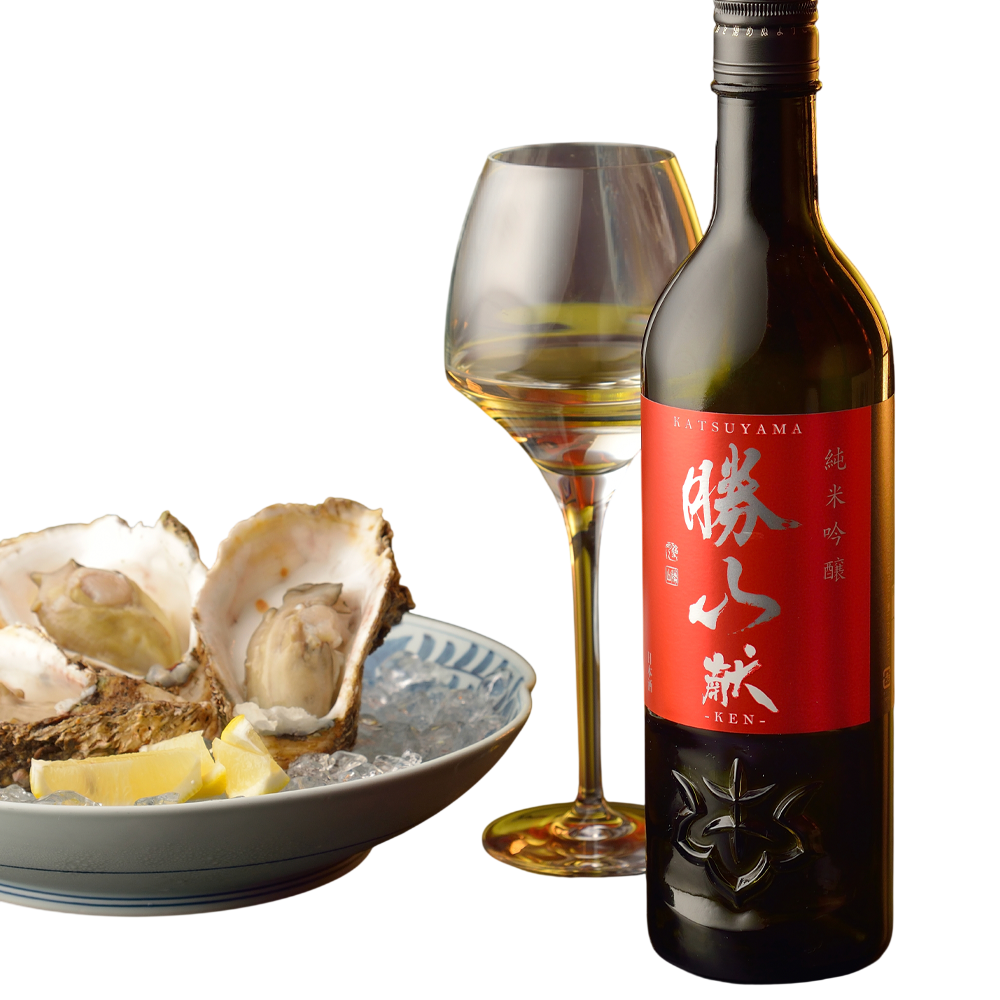 Katsuyama 'Ken' Junmai Ginjo Sake  with gift box