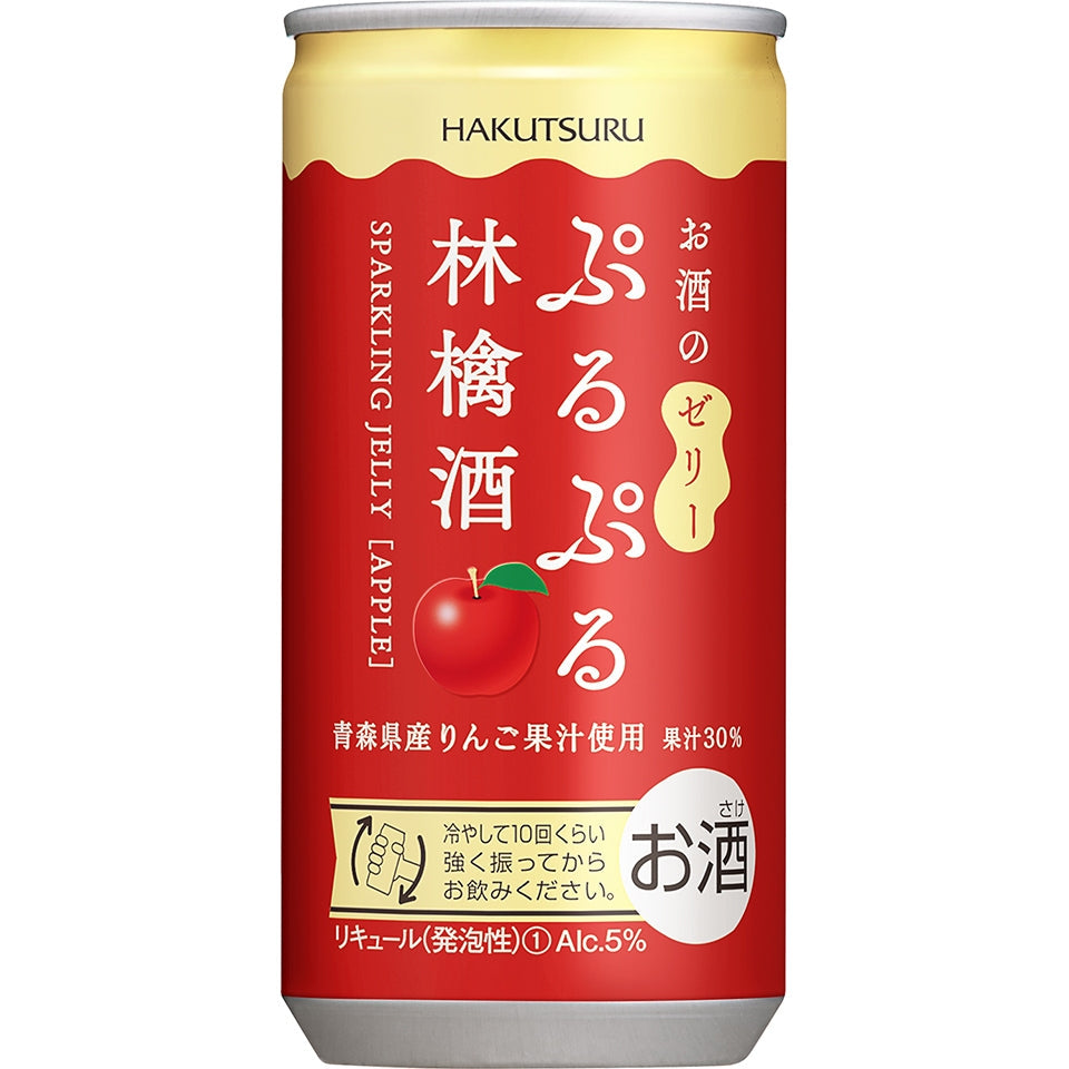 Hakutsuru Puru Puru Sparkling Jelly Sake 190ml 3%Peach Plum Apple Mango Can Japan Import