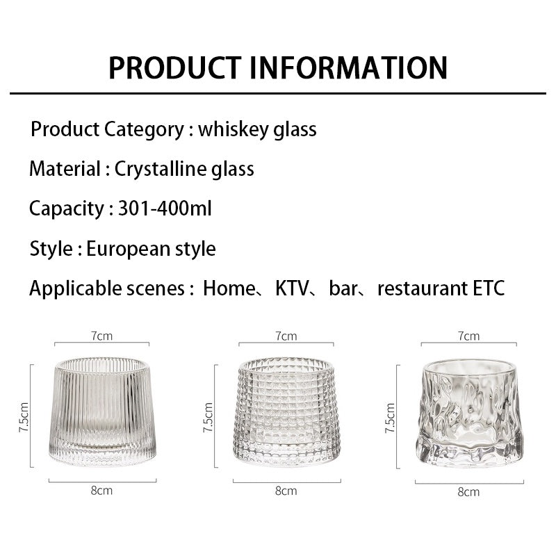 Japanese Rotating Decompression Glass Cup不倒翁杯