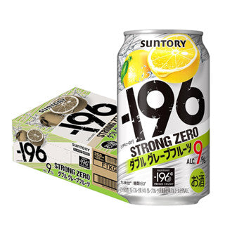[24 Cans=Carton] Suntory -196 Strong Zero Beer 350ml 9% Lemon Plum Sugar-Free 6% Japan Import