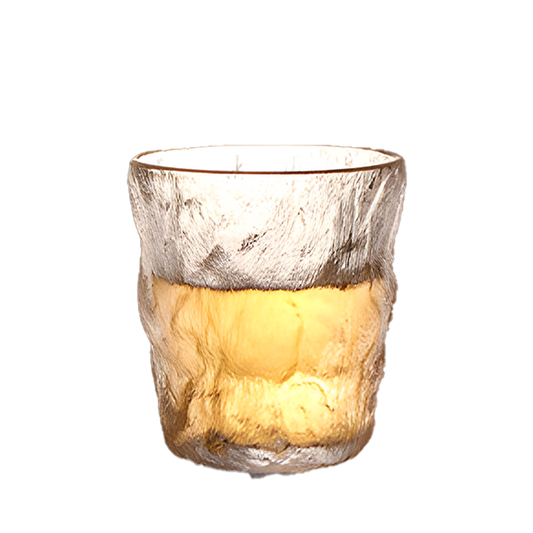 Glacier Glass Cup Gift*Japanese Hammered Glass*Irregular Creative Water Glass* Thick Bottom Whisky