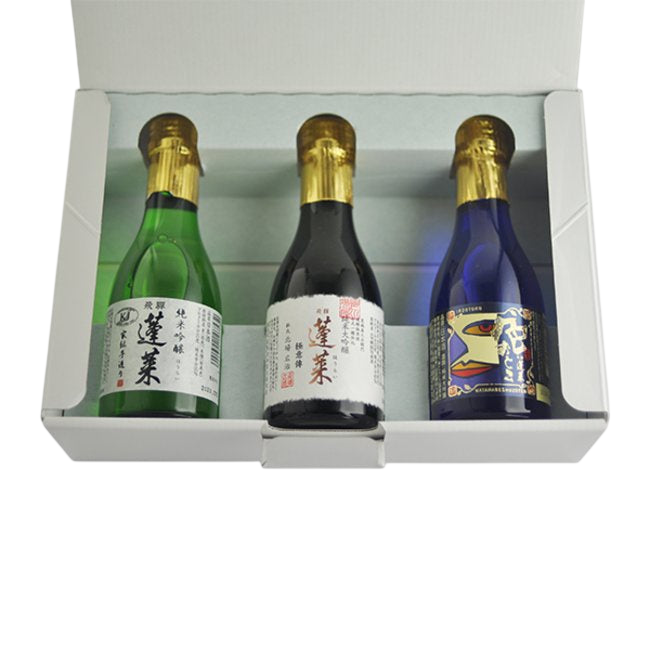 Hourai Drinking Sake Gift Set 180ml x 3 Bottles Junmai Daiginjo蓬莱 極上味わいセット