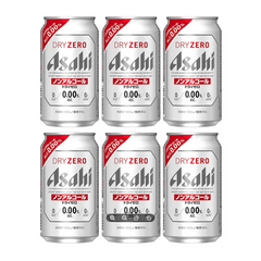 Asahi Dry Zero Non-Alcoholic Beer 350 ML 0% Can 6 CANS