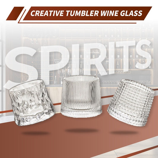 Japanese Rotating Decompression Glass Cup不倒翁杯