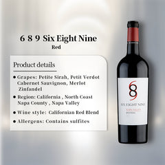 689 Six Eight Nine Red 2022 United States California Napa Valley Blend Red Wine 750ml 13.5%