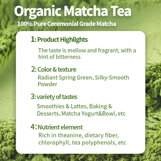 Suicha Matcha  Green Tea Powder  Authentic Organic Japanese Matcha Green Tea Powder Ceremonial Grade 10/30 Sticks抹茶スティック