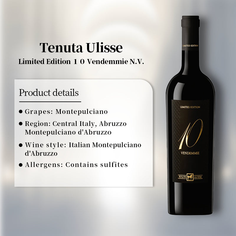 Tenuta Ulisse Limited Edition 10 Vendemmie Montepulciano d'Abruzzo Italy Red Wine 750ml 14.5%