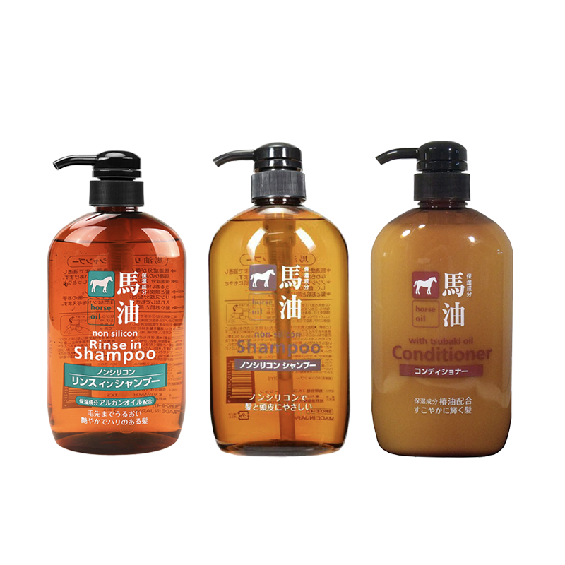 Kumano Yushi Horse Shampoo/Conditioner/Body Soap 600ml