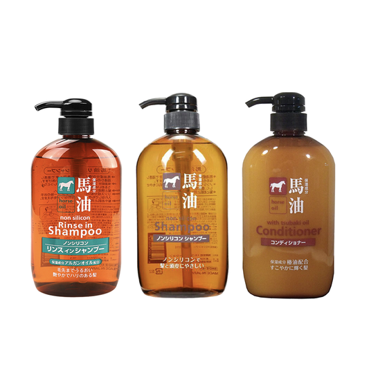 Kumano Yushi Horse Shampoo/Conditioner/Body Soap 600ml