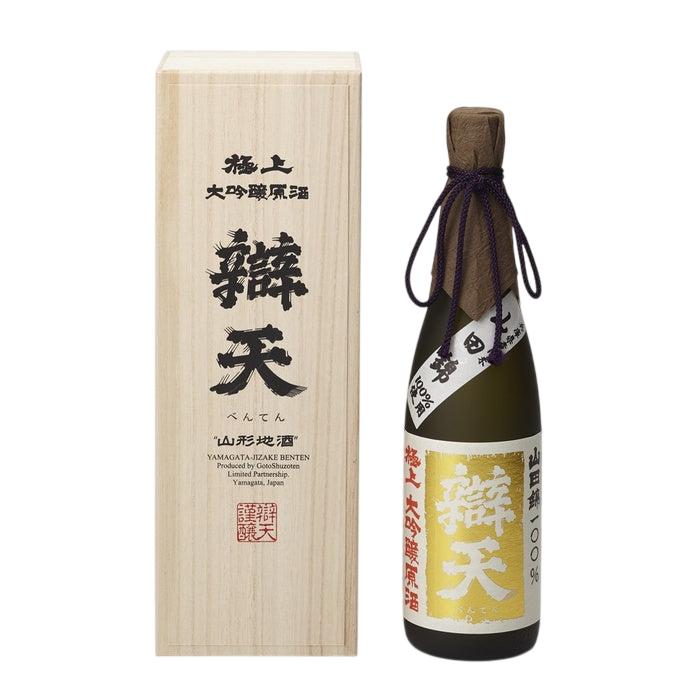 Benten Gokujo Dewasansan Junmai Ginjyo Sake Genshu Sake from Yamagata Japan with Gift Box 720ml 18%
