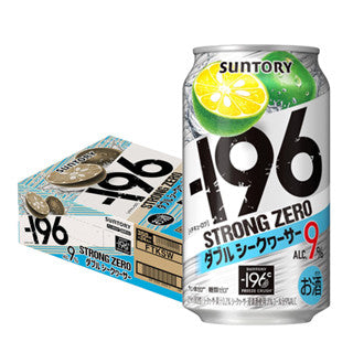 [24 Cans=Carton] Suntory -196 Strong Zero Beer 350ml 9% Lemon Plum Sugar-Free 6% Japan Import