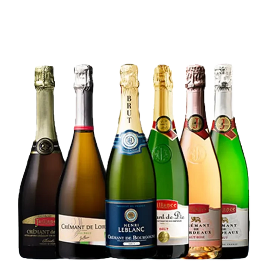 French Cremant Sparkling Wine Drinking Set 750ml x 6 Bottles 12%