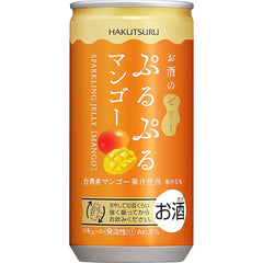Hakutsuru Puru Puru Sparkling Jelly Sake 190ml 3%Peach Plum Apple Mango Can Japan Import