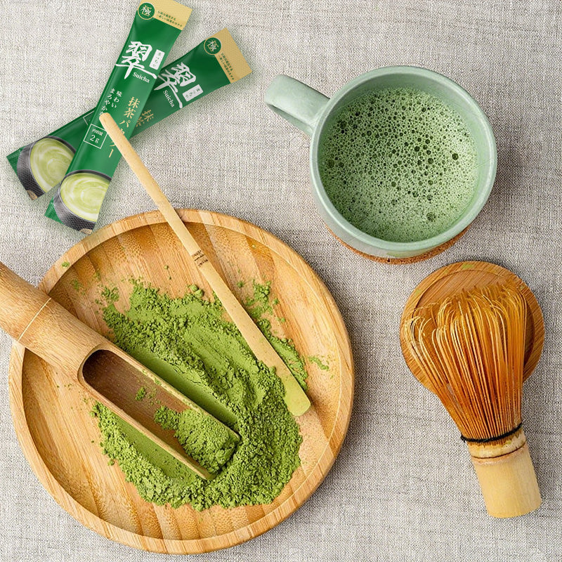 Suicha Matcha Powder Sticks Authentic Organic Japanese Matcha Green Tea Powder Ceremonial Grade 2 Sticks抹茶スティック