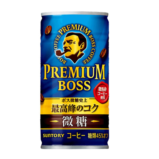 Suntory Premium Boss Low Sugar Coffee 185G x 30 (Carton Deal)
