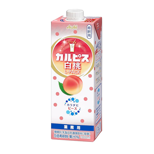 Asahi Beverage Calpis White Peach L Pack, Paper Container, 33.8 fl oz (1,000 ml) x 1 Bottle