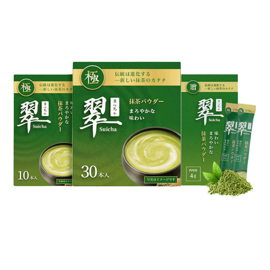 Suicha Matcha  Green Tea Powder  Authentic Organic Japanese Matcha Green Tea Powder Ceremonial Grade 10/30 Sticks抹茶スティック
