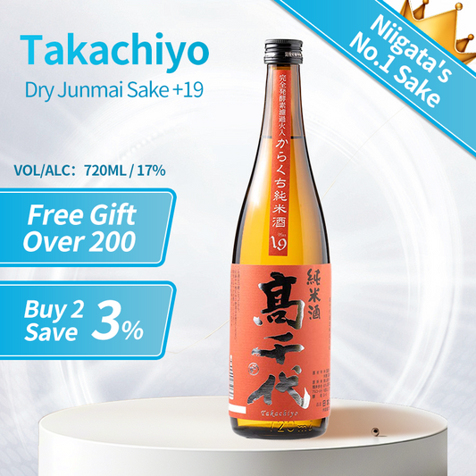 Takachiyo Dry Junmai +19 Japanese Sake 720ml 17%