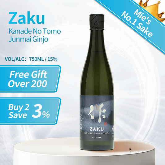 Zaku Kanade No Tomo Junmai Ginjo Japanese Sake 750ml 15%