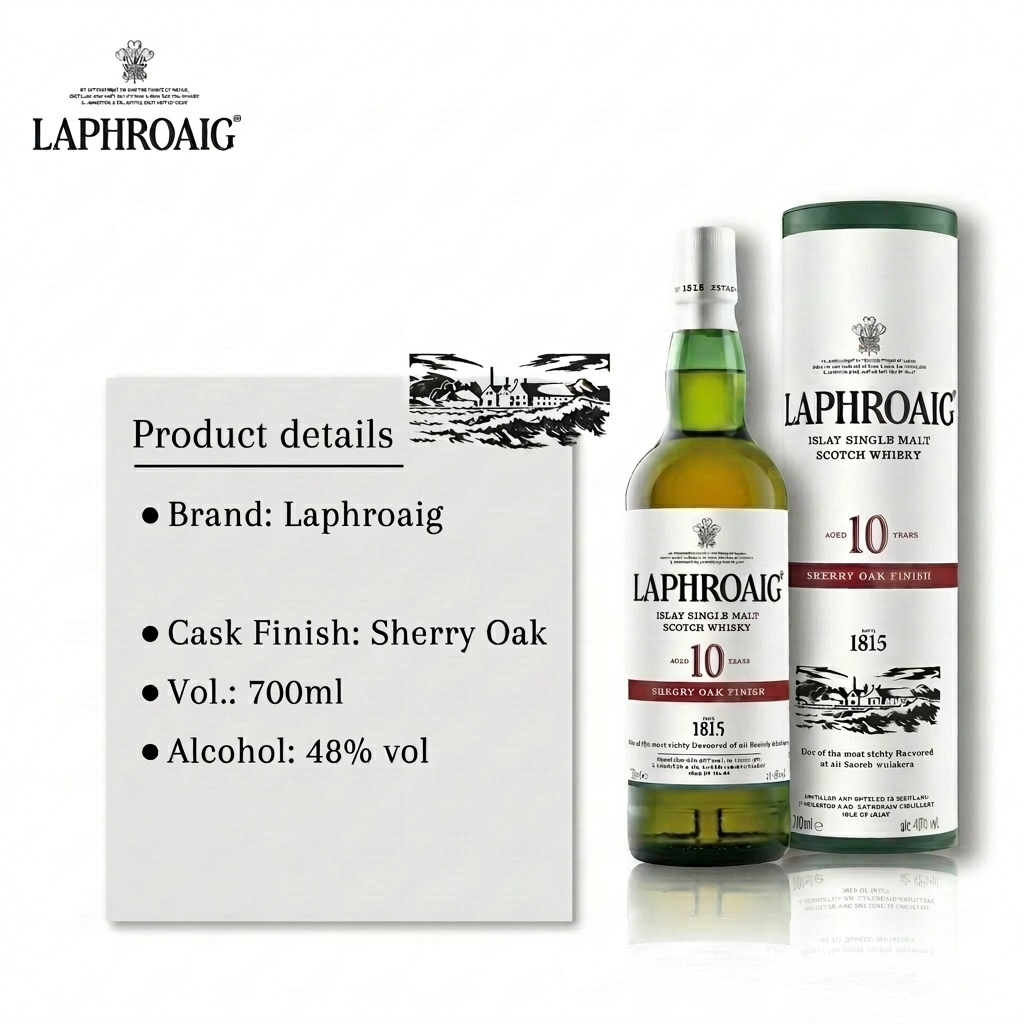 Laphroaig 10 Years Old Sherry Oak Finish in Giftbox 700ml 48%
