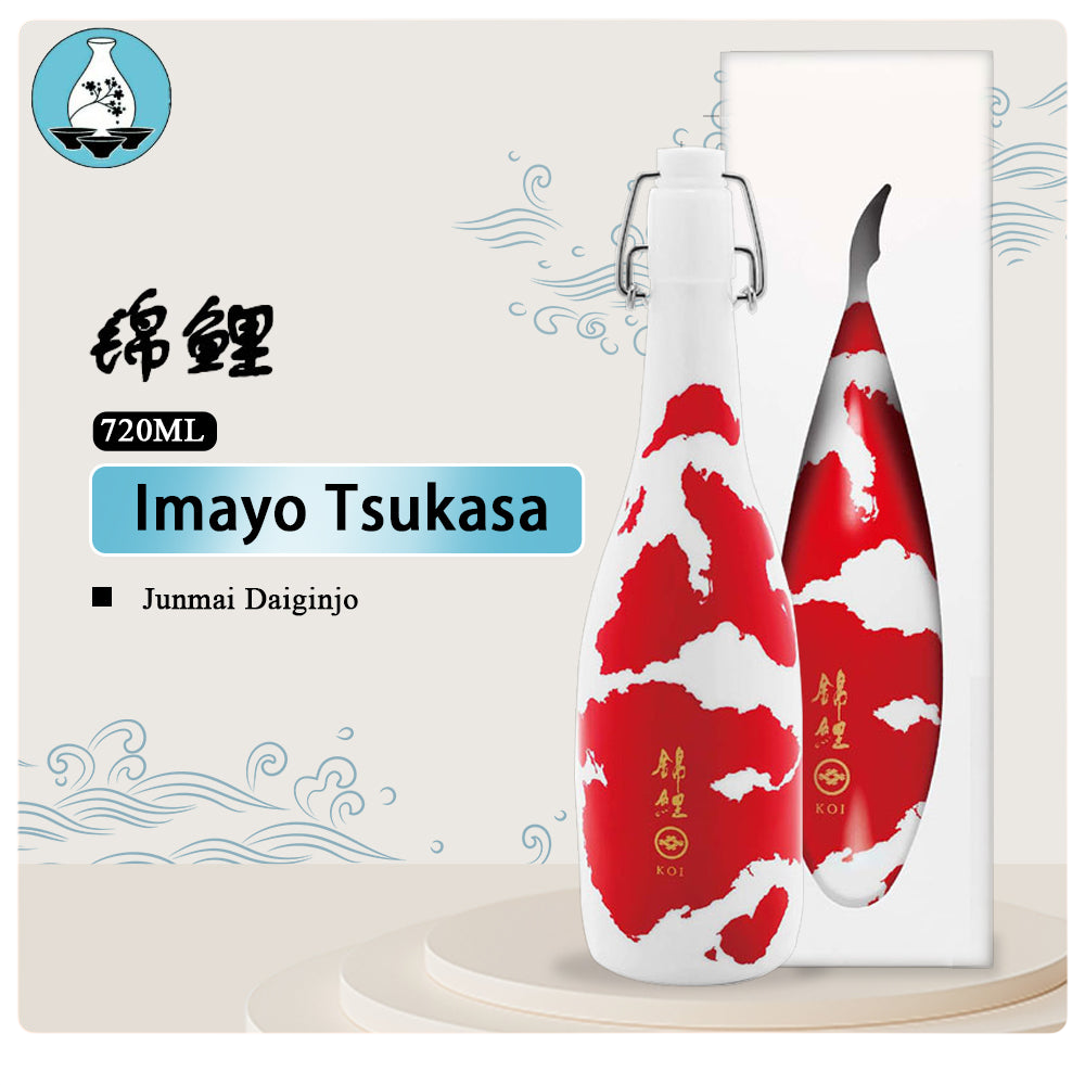 Imayo Tsukasa Koi Junmai Daiginjo Genshu Kinkoi Pure Rice Sake Malt Sake with Gift Box 720ml 17%