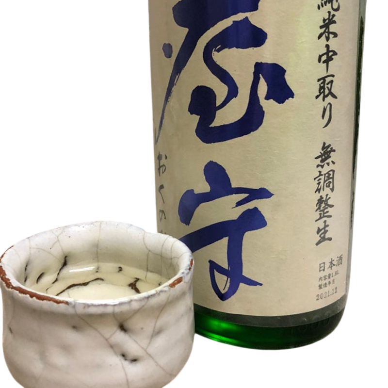 Okunokami Junmai Nakadori Nama Japanese Sake 16% 720ml