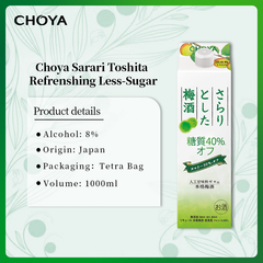 Choya Sarari Toshita Less-Sugar Liqueur 1000ml 8%