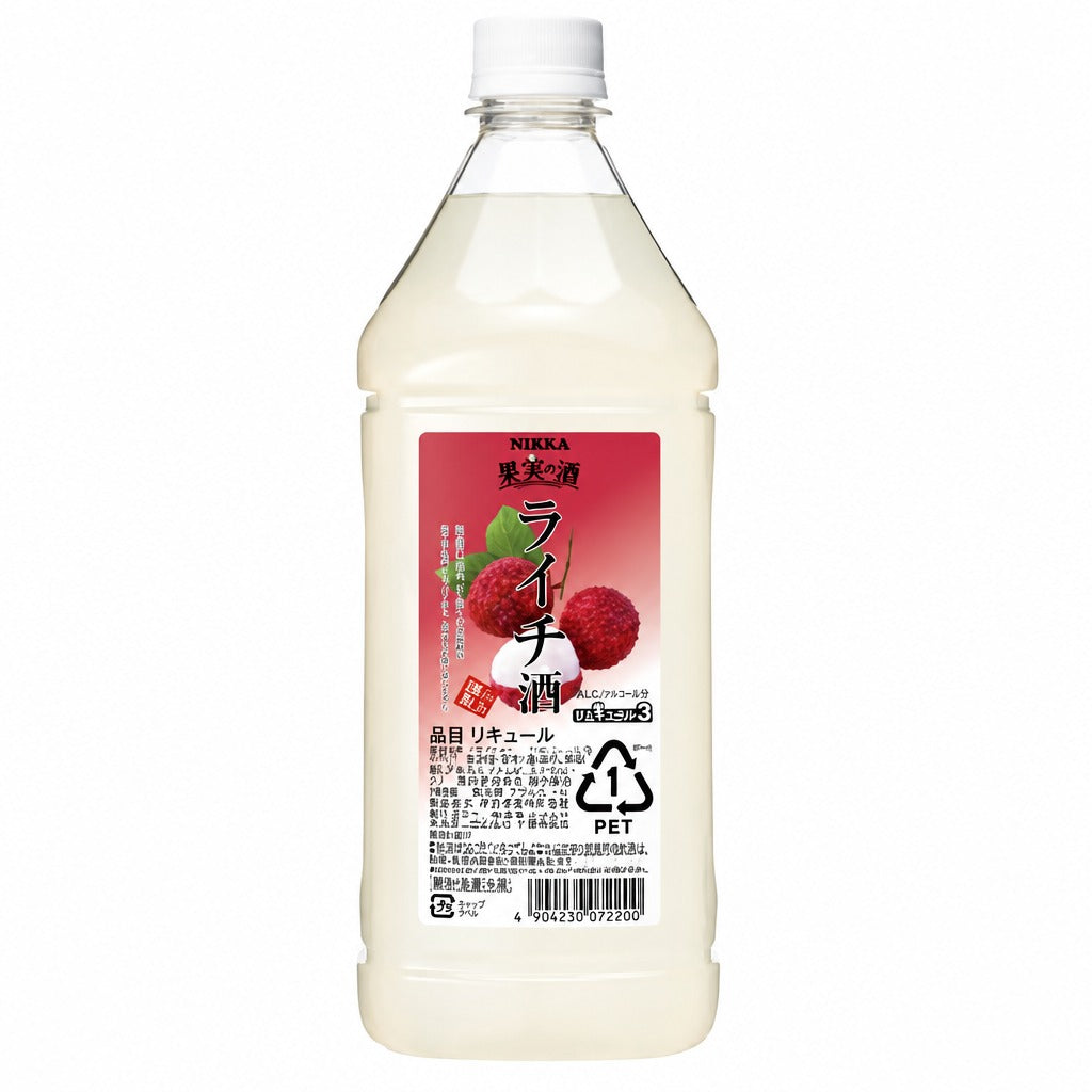 Japan Nikka Kajitsu no Osake Lychee Liqueur 1.8L 15% ABV – Japanese Lychee Cocktail Base for Soda