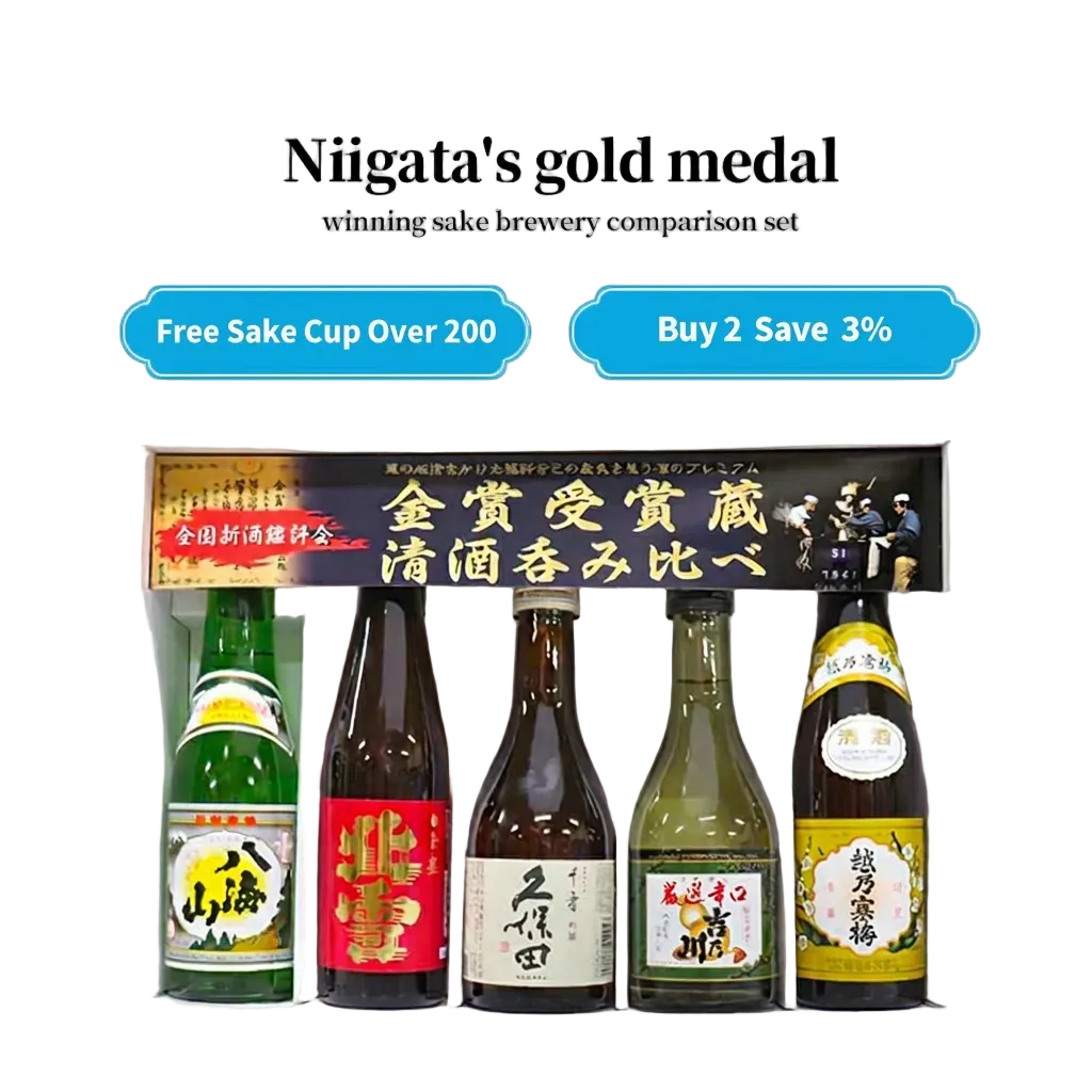 Niigata's gold medal-winning sake brewery comparison set 300ml x 5 bottles